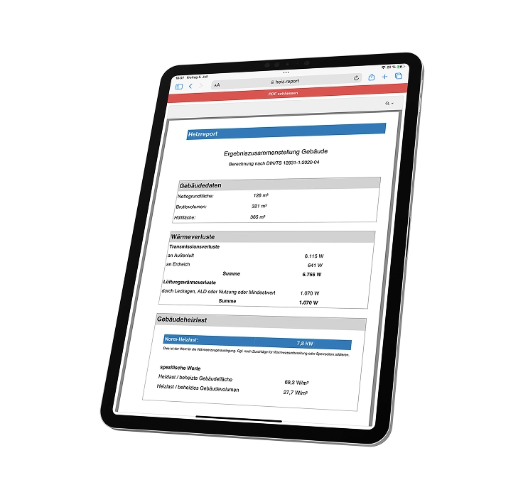 Heizlast-Report für Bad Salzungen